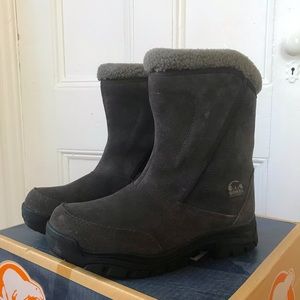 Sorel Waterfall Winter boots waterproof gray suede
